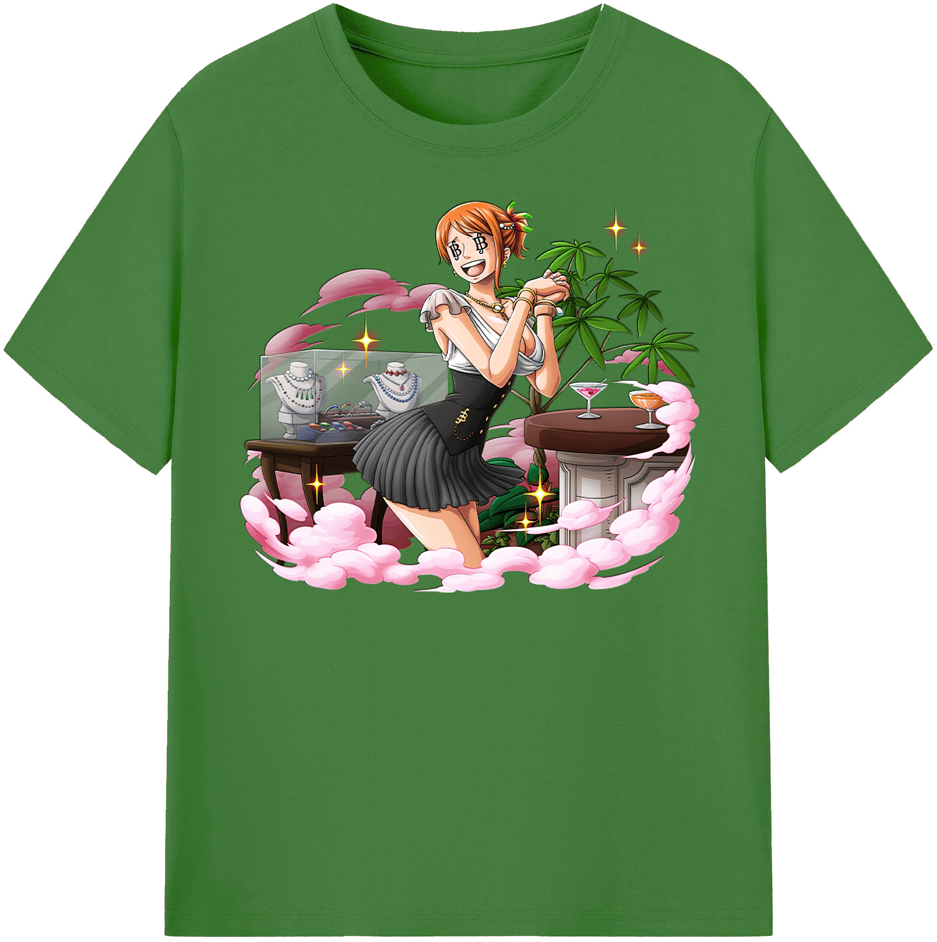 （画像用） ワンピース ナミ ONE PIECE Nami レディースカジュアルプリントTシャツ（綿100％）